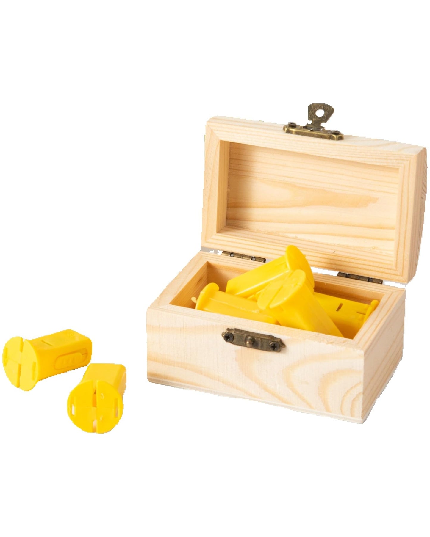 Xhqsulsclac 24 Piece Small Wooden Box Unfinished Wooden Treasure Box with Lids for DIY Crafts (3.6 x 2.1 x 1.8 inches)