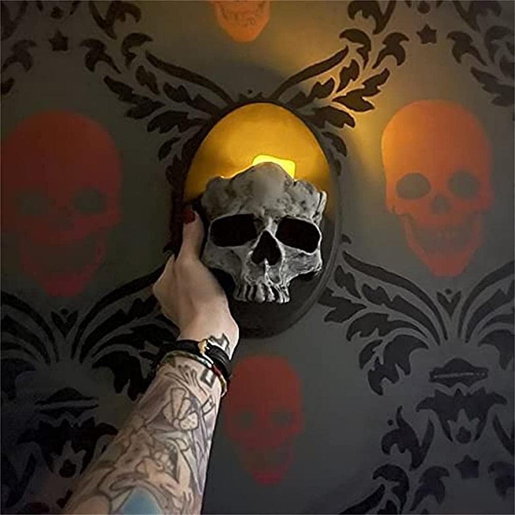 shenruifa Skeleton Wall Candle Holder Spooky Decor for Halloween Party Decoration 15cm (1)