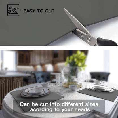 Largest Silicone Mats for Kitchen Counter, 120" x 24" Extra Large Heat Resistant Counter Mat, Kitchen Island Waterproof Thicken Non-slip Countertop Protector Mat, Dark Gray