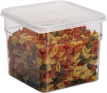 Cambro Food Storage Container, Classic Series Square, 6 QT (Quart), Commercial Grade for Food Prep