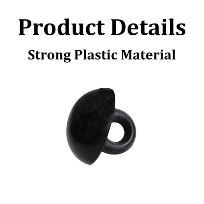 pson 100PCS Black Plastic Safety Eyes, 9mm Sewing On Mushroom Domed Buttons Craft Eyes for Crochet Animal Toys, Teddy Bear, Puppet & Plush Doll Making