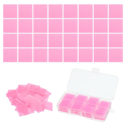 PATIKIL 56PCS Diamond Art Painting Glue Clay Wax 5D Square DIY Diamond Art Refills Glue with Storage Box for Diamond Art Embroidery Mud Supplies Accessories Painting Tool (25mm/1", Pink)