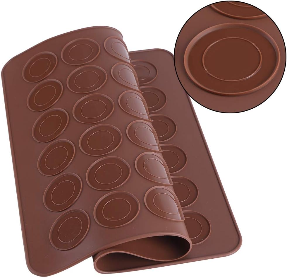 Silicone Baking Mat - Macaron Silicone Baking Mats, 48 Cavities for Cookies and Decorating Tools
