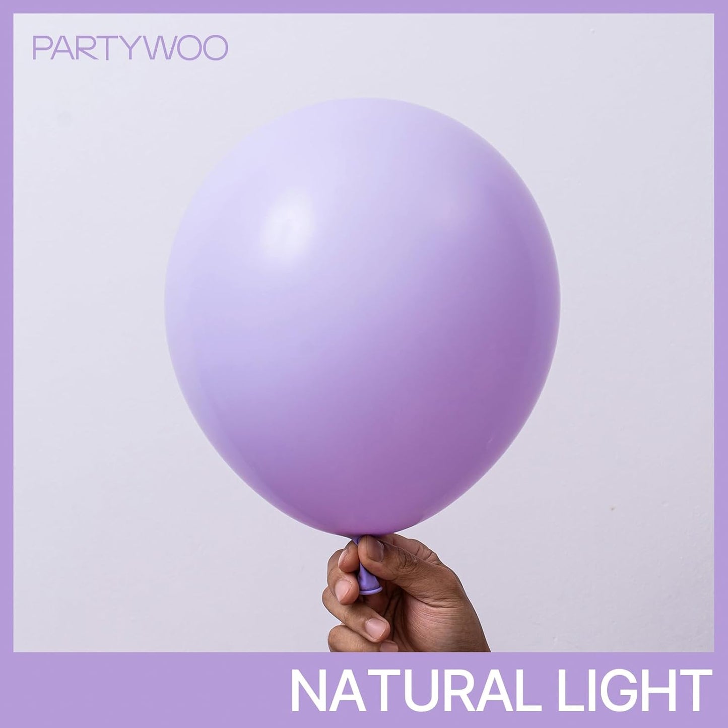 PartyWoo Lavender Balloons - 100pcs Pastel Purple Balloon Arch Kit for Baby Showers & Parties | 5-12 Inch Sizes