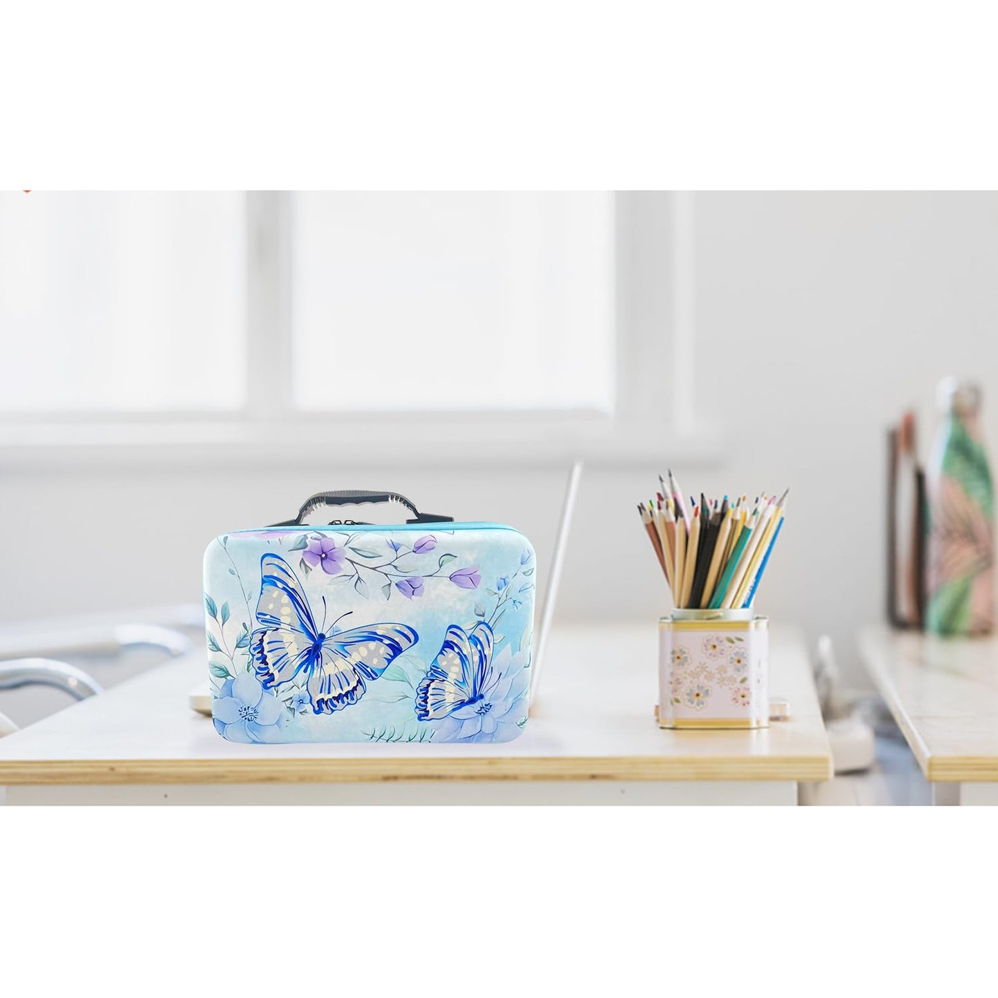 LIRUNQIU Diamond Painting Storage Containers, 60 Slots Diamond Painting Accessories and Tools for Diamond Art Organizer Case(Blue)