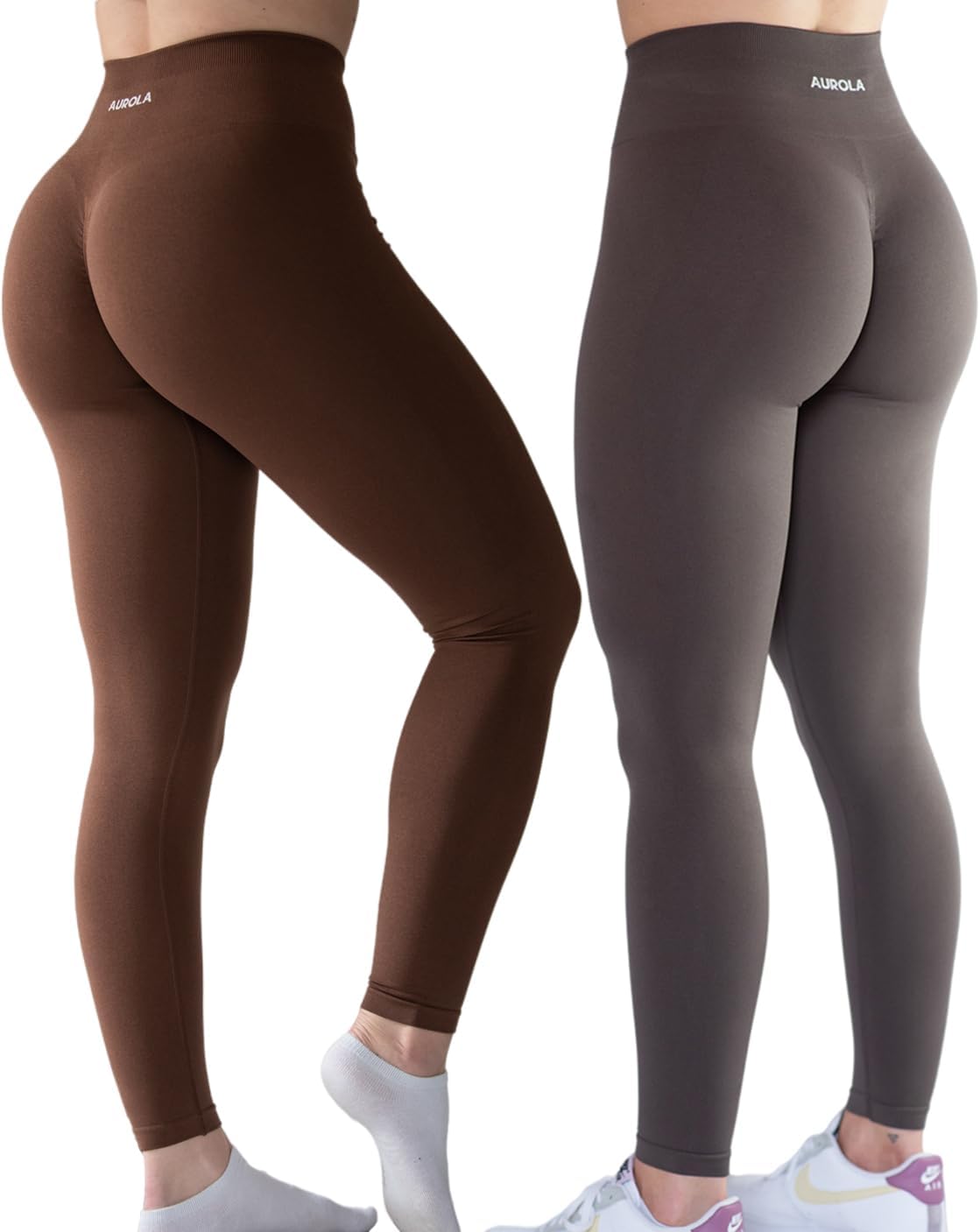 AUROLA Workout Leggings for Women Seamless Scrunch Tights Tummy Control Gym Fitness Girl Sport Active Yoga Pants