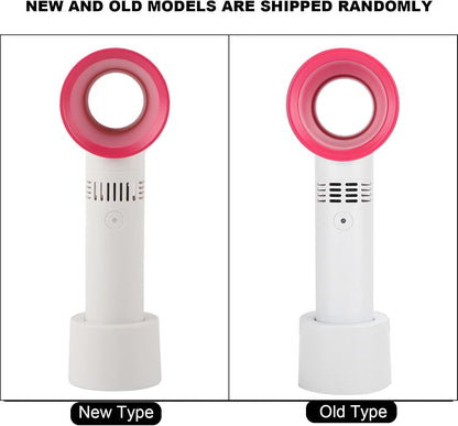 Portable Mini USB Rechargeable Bladeless Fan, 360° Air Suction, Three Adjustment Speeds, Handy Cooler for Home Outdoor