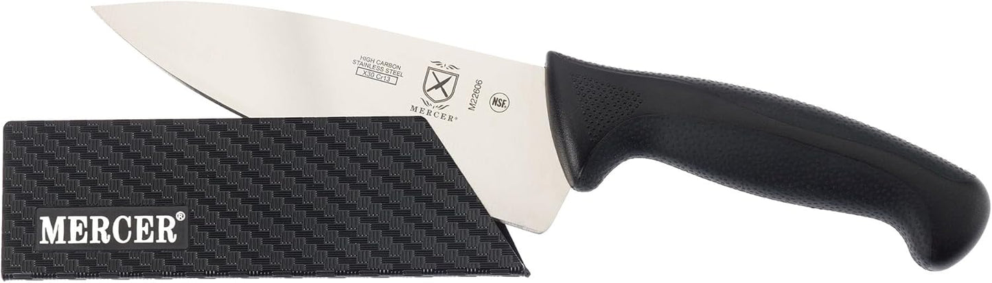 Mercer Culinary Felt Lined Knife Guard, 8" x 2", Black for Knife Protection