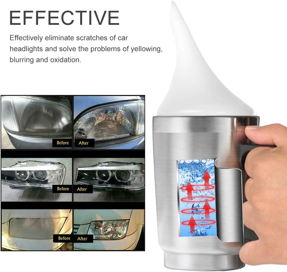 Atomizing Cup, Car Headlight Lens Polish Repair Tool Auto Restore Kit, Headlight Restoration Wipe & Washer