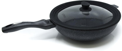 Alpha Living Universal Silicone Cookware Pots and Pans - Vented Tempered Glass-Graduated Lid, Fits 9.5", 10", 11"