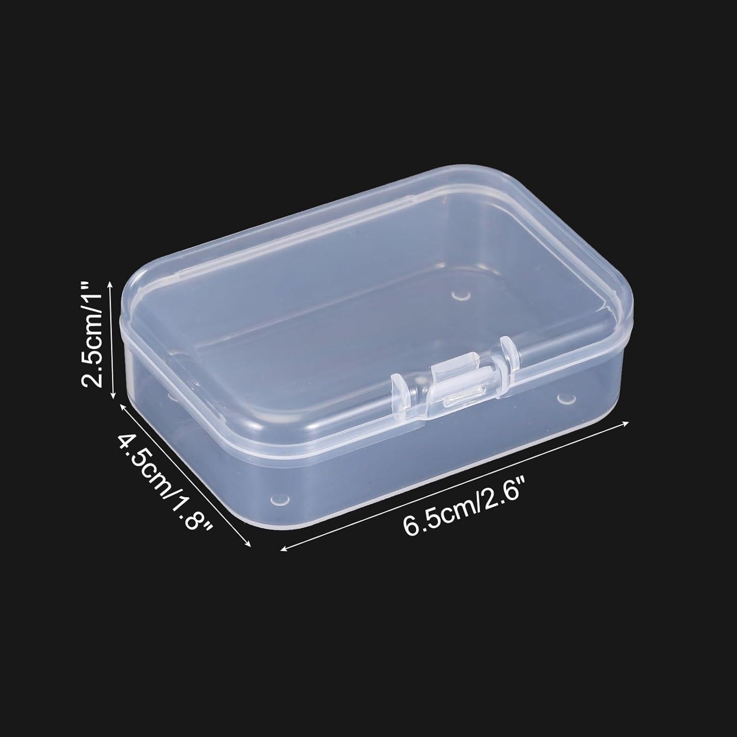 PATIKIL 6.5x4.5x2.5in Clear Storage Box, 12Pack Plastic Stackable Rectangle Organizer for Bead Jewelry and Crafts