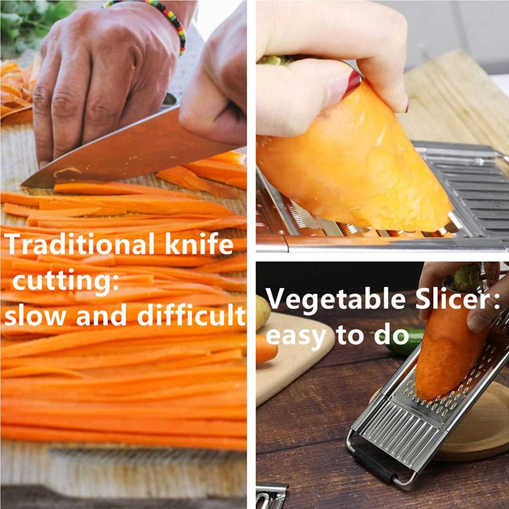 Ubrand 4 in 1 Multifunctional Vegetable Slicer, Cheese Grater, Potato Grater, Peeler Kitchen Tool for Salad, Fries,