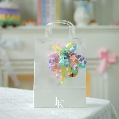 Lakkity Light Rianbow Bows For Gift Wrapping,Curly Gift Bows,8PCS,7 inch Self-Adhesive Curly Ribbon Bows for Presents, Birthday, Wedding, Wrapping Accessories, Party Favors Decorations