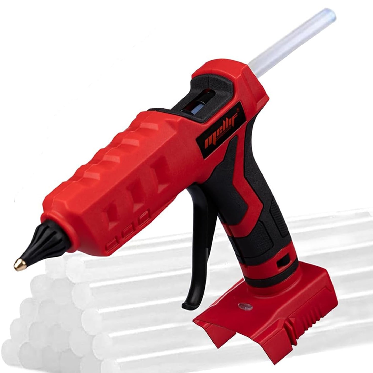 Cordless Hot Glue Gun Compatible With Milwaukee 18V Battery, (Tool Only) 100W Handheld Battery Powered Glue Gun Kit with 20PCS Full Size Glue Sticks for Arts & Crafts & DIY