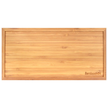 BambooMN Organic Bamboo Serving Tray, Vanity, Tea, Appetizers, Snacks, Charcuterie Board, 11"x5.5"x0.6" - 30 Trays