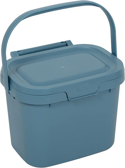 Everyday Kitchen Food Waste Compost Caddy Bin, 4.5 Litre, Air Blue