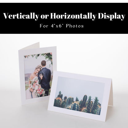 Litpoetic 50 Count Photo Frame Cards with Envelopes 4x6 Paper Picture Frame Notecards Photo Card Holder and Envelopes Set for Mother's Day Father's Day Graudation Wedding Birthday Classroom DIY-White