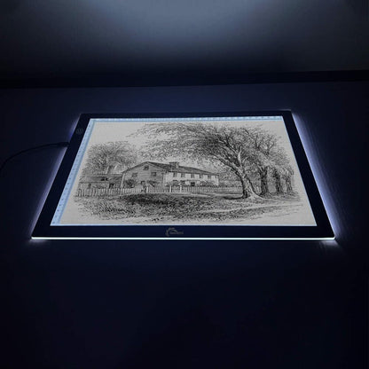 HUAYEYC B4 LED Copy Board Light Tracing Box, 3 Levels Adjustable Brightness Light Pad, for Tattoo Drawing, Streaming, Sketching, Animation, Stenciling, Vinyl Weeding, with 4Pcs Clip and Stand