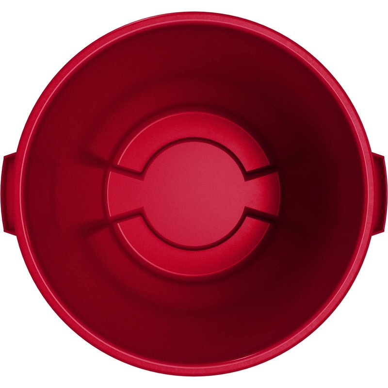 SPARTA Bronco 20 Gallon Trash Can, Thick Polyethylene Bin, NSF Certified Waste Container with Top Handles, Bottom Handholds, Reinforced Base and Stackable, LLDPE, 20 Gallon, Red