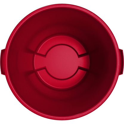 SPARTA Bronco 20 Gallon Trash Can, Thick Polyethylene Bin, NSF Certified Waste Container with Top Handles, Bottom Handholds, Reinforced Base and Stackable, LLDPE, 20 Gallon, Red