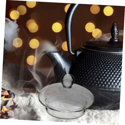 Small Glass Teapot Lid, Clear Replacement Caps for Tea Steeper, Kettle Lid, and Tea Set Cover