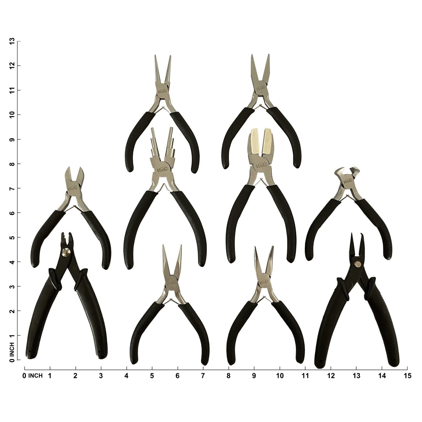 vouiu 10-Piece Jewelry Pliers Set Jewelry Making Tools