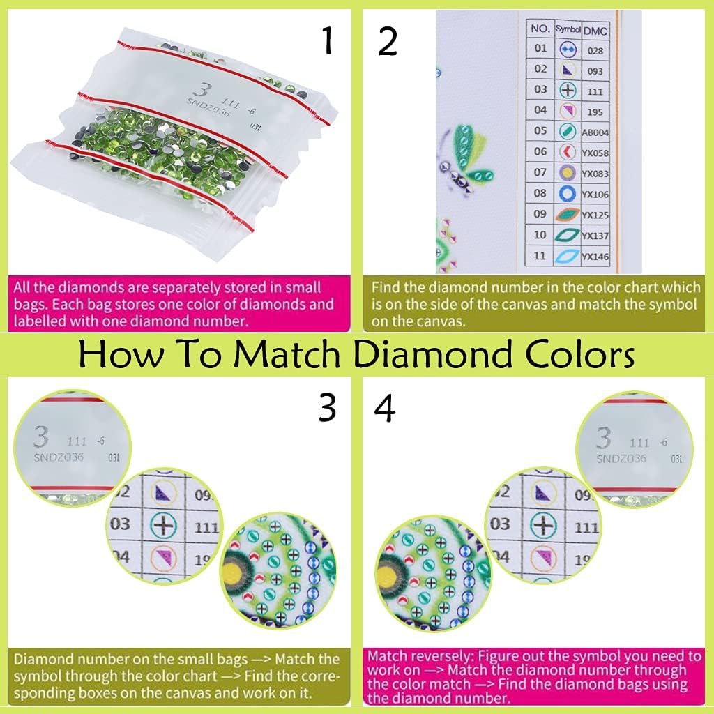 STGLCR Butterfly Diamond Art Hanging Kit for Adult Wreath, DIY Acrylic Flowers Diamonds Painting Double Sided Ornament Pendant Board Kit Floral Diamond Painting Art for Christmas Decro 9.4inch