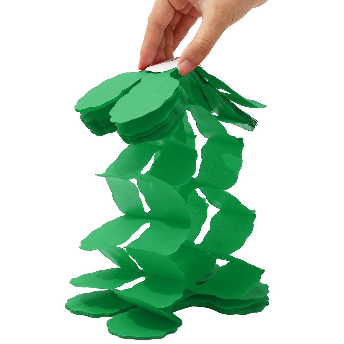 Whaline 16Pcs Halloween Party Decoration Four-Leaf Clover Hanging Banner Pink Green Paper Streamers Garland for Home Princess and Witch Party Wall Window Backdrop