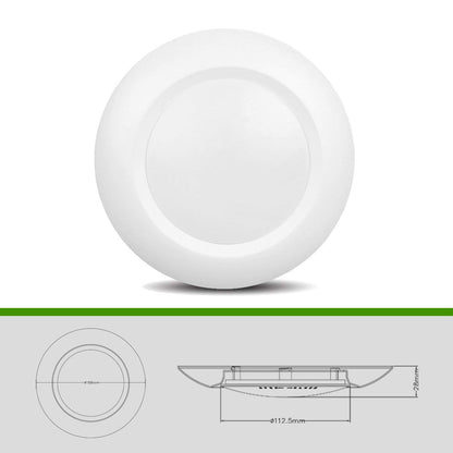 JULLISON 20 Packs 4 Inch LED Low Profile Recessed & Surface Mount Disk Light, Round, 10W, >600 Lumens, 4000k Cool White, CRI80, DOB Design, Dimmable, ETL Listed, White …
