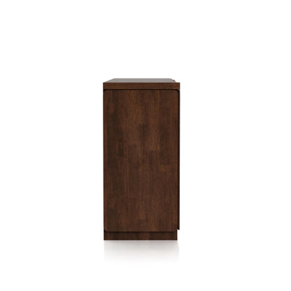 Furniture of America Nazaen II Mid-Century Modern Solid Wood 71-inch Sideboard Buffet Cabinet with Secret Hidden Drawers, Credenzas for Living Room, Dining Room, Office, Rich Walnut