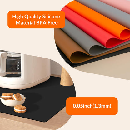 Large Silicone Mat for Counter, Thick Kitchen Countertop Protector，Non Slip Silicone Craft Table Mat, Desk Pad, Multi-purpose and Stain Resistant