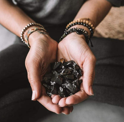 Elite Shungite Stones for Shungite Water - 1/8 Pound (56 Grams) 0.5-1.2 inch Stones
