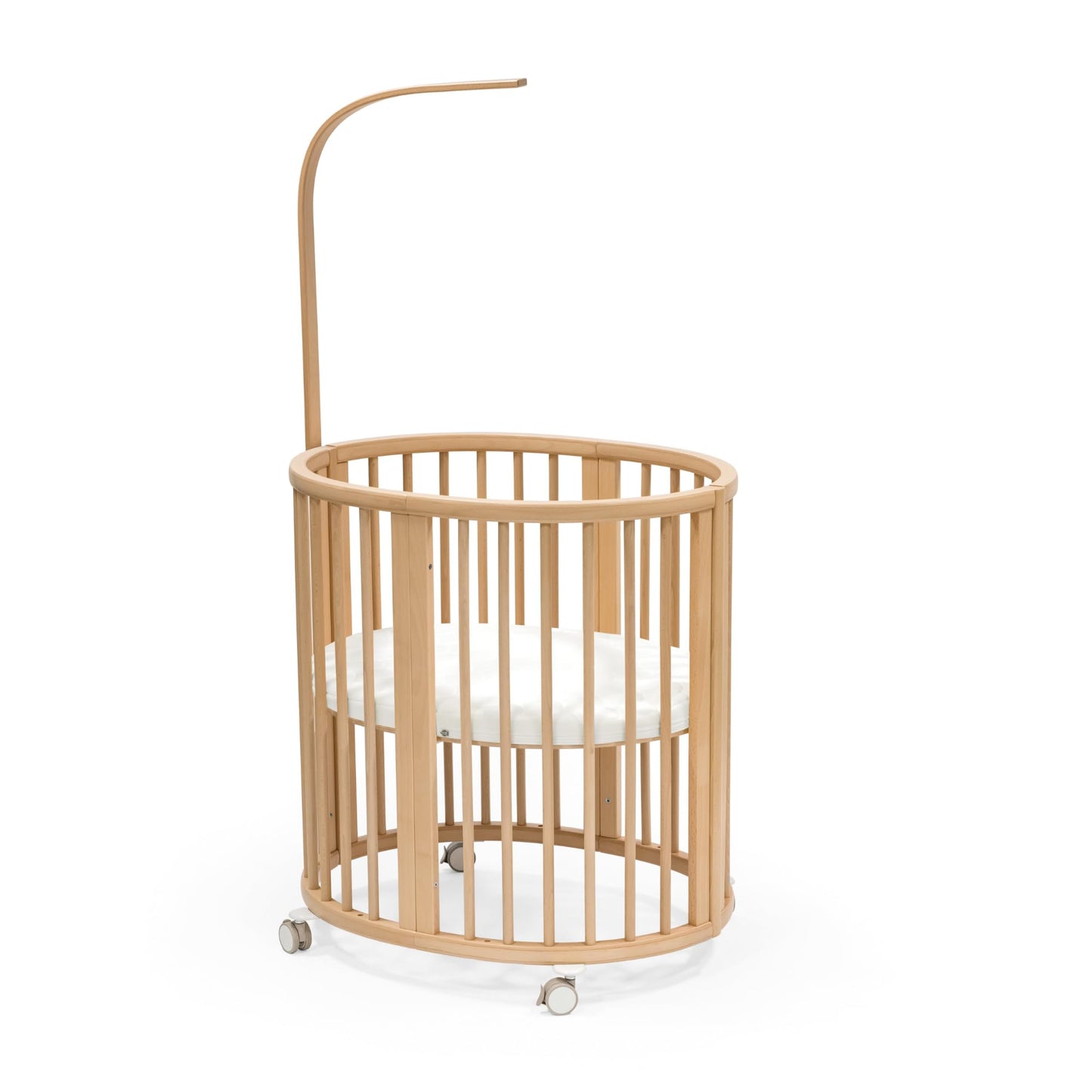 Stokke Sleepi Mini Bundle V3, Natural - Includes Sleepi Mini V3, Mattress & Drape Rod - Suitable for Ages 0-6 Months - Adjustable & Stylish