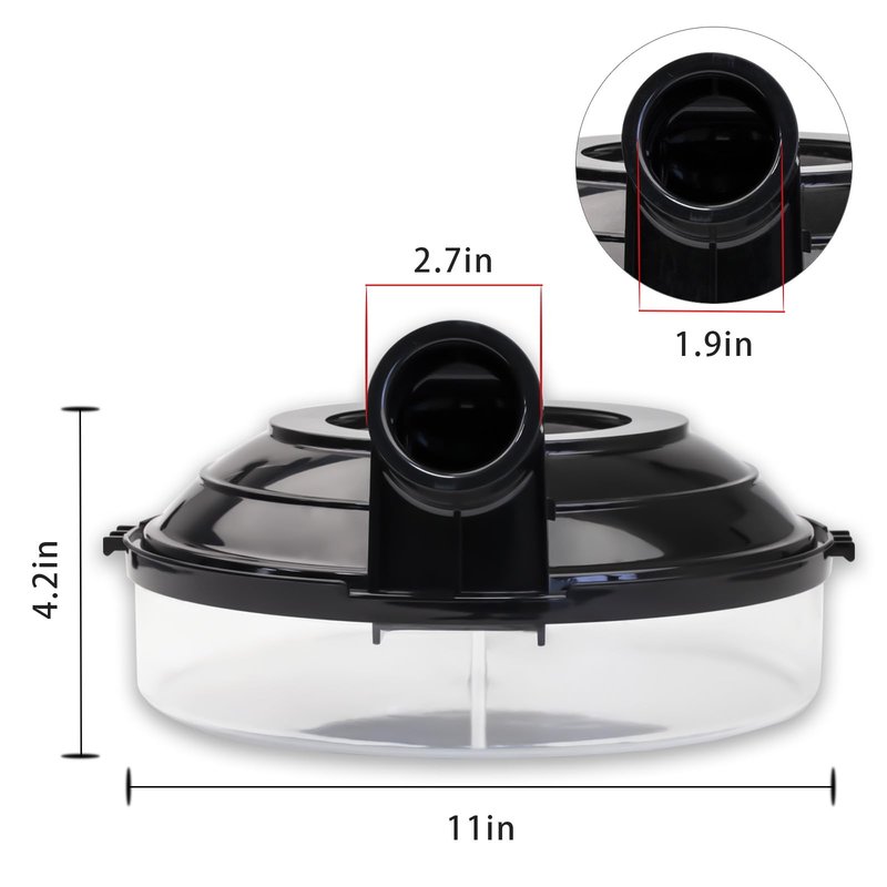 2 Quart Water Pan (Basin) Compatible with Rainbow Vacuum Cleaner, Replacement for RAINBOW Genuine 2 Quart Water Pan (Basin), Fits Models SE, D4, and D3