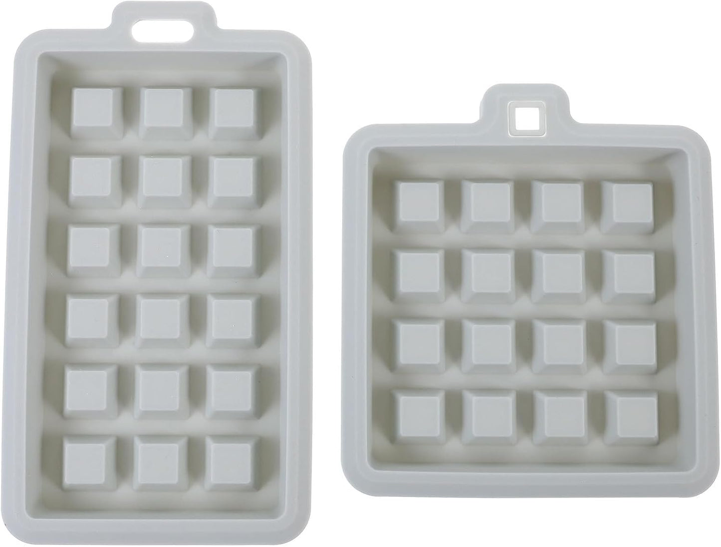 Hemobllo 2 Pcs Mini Silicone Waffle Mold Set for Baking, Rectangle Square Waffle Molds, Blue