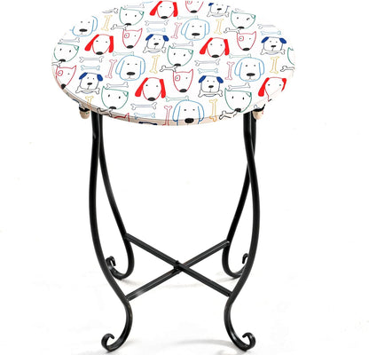 Taofwter 14" Side Tables for Patio, Indoor Outdoor Metal Side Table for Poolside Bistro Balcony Yard Porch Bedside