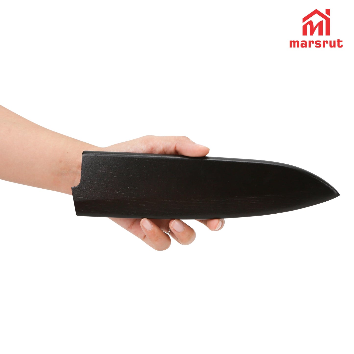 Knife Guard for 210mm/8 Inch Gyuto & Chef's Knife, Magnetic Wood Saya Sheath, Japanese Blade Case Protector Cover, Wear Resistant Classical Cutter Bag Sleeve for Kitchen, Camping Outdoor, Culinary
