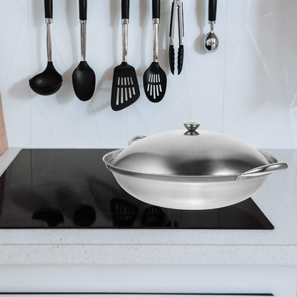 Stainless Steel Seafood Pot with Handle, Cooking Pot, Steel Frying Pan for Noodle and Ramen