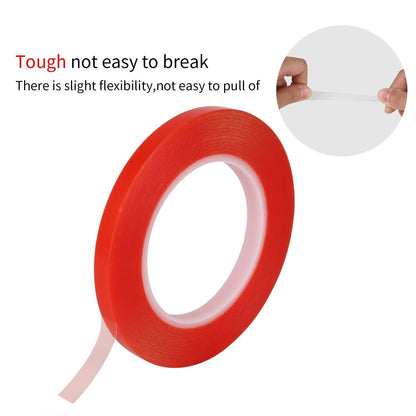 Kaisiking 2mm / 3mm / 5mm / 10mm x 25M Clear Heat Resistant Double Sided Tape Strong Adhesive Tape for Cell Phone, iPhone iPad, iMac, Electronic LCD Touch Screen Repair