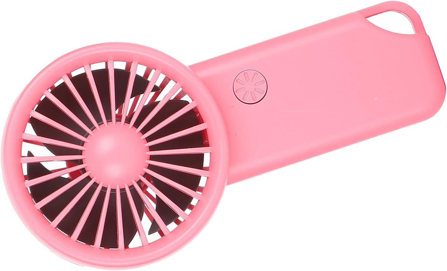 ASHATA Handheld Mini Fan (Red), USB Rechargeable, 3 Speed Portable Fan with Carabiner for Home, Office, Outdoor