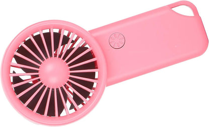 ASHATA Handheld Mini Fan (Red), USB Rechargeable, 3 Speed Portable Fan with Carabiner for Home, Office, Outdoor