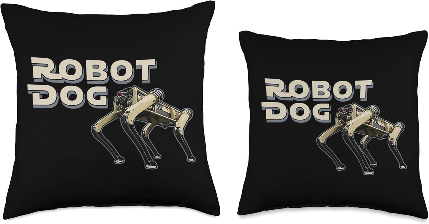 Drone Dog Toy Programmer Coding Automation Dog Drone Throw Pillow, 18x18, Multicolor
