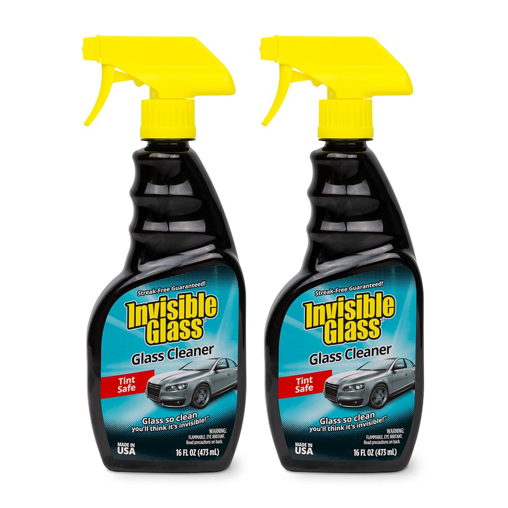 Invisible Glass 92163-2PK Premium Glass Cleaner Spray for Car Windshields and Windows – Automotive and Home Window Cleaner – Streak-Free, Ammonia-Free, Tint-Safe – 16 fl oz (Pack of 2)