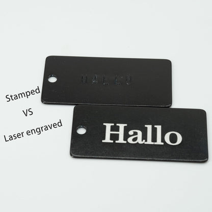 StayMax Aluminum Engraving Blanks Rectangle Blank Tags 1 Inch x 2 Inch 25 Pack (Black)