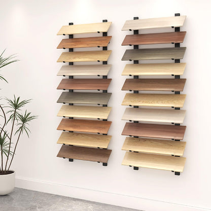 1/ 2/ 3/ 4 Pcs Floor Tile Display Stand, Large 4 8 10 12 Inch Wall-mounted Sample Rack for Retail Stores/ Trade Show/ Supermarket/ Exhibition Hall, Wooden Flooring Storge Shelf(3pc 20.5cm/8in,170cm/67