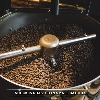 Shock Coffee Ground Stay Fresher Packs. The Strongest Caffeinated All Natural Coffee, Up to 50% more Caffeine than Regular Coffee, 6.6 pounds (40-2.65oz bags)