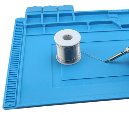 DEYUE Silicone Repair Mat (17.7 x 11.8 Inches, 45 x 30 cm) with Scale Ruler and Screw Position, Soldering Anti-Static, Anti-Corrosion, Heat Resistant Pad for Soldering Electronics, Smartphone