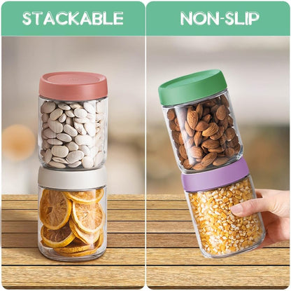 16oz 2 Pack Overnight Oats Containers with full Lids - size Bulk Glass Jar, Meal Prep Jars for Yogurt, Salad