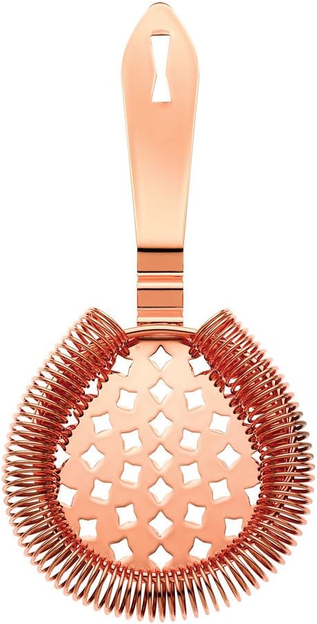 Barfly Classic Hawthorne Spring Bar Strainer, Copper Plated