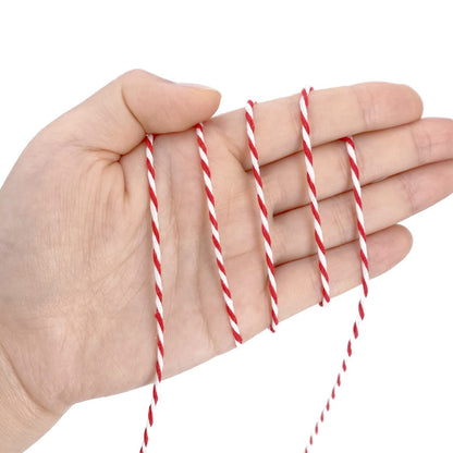 Christmas Twine for Gift Wrapping DIY & Crafts,2 Rolls,656 feet in Total,Gold White and Red White